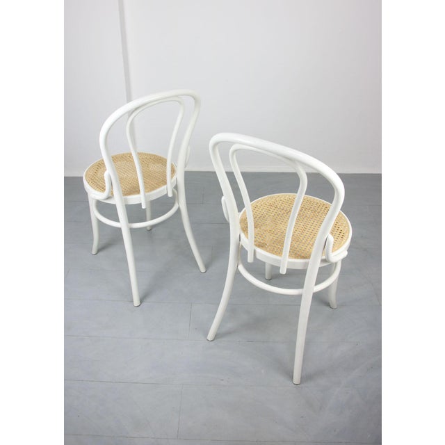 Thonet No. 18 White Chairs attributed to Michael Thonet, Set of 4 For Sale - Image 4 of 18