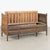 19th century Swedish Gustavian bench, crafted in pine with a heavily distressed original teal blue painted surface....