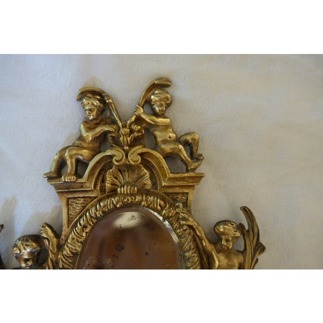 Baroque 19th Century Baroque Gilt Bronze Mirror by Charles Casier For Sale - Image 3 of 7