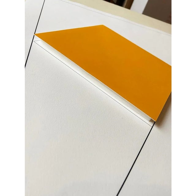 Early 21st Century Gottfried Honegger, Composition 1 3D Square (Orange), 2015, Silkscreen For Sale - Image 5 of 7