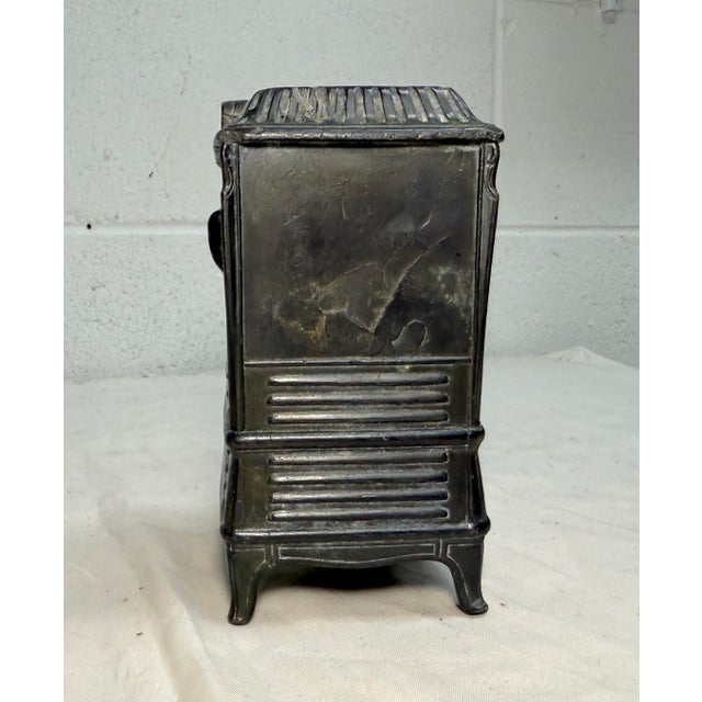 Antique 1930s-40s Vintage Globe Glow-Boy Metal Stove Advertising Coin Still Bank For Sale - Image 9 of 12