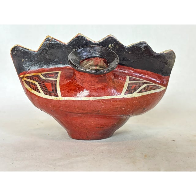 Tribal Mid 20th Century Peruvian Face Jug For Sale - Image 3 of 11