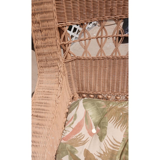 Drexel Heritage Vintage Drexel Heritage Wicker Rocking Chair For Sale - Image 4 of 8