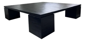 Armani Casa Oversized Square Split Bamboo Coffee Table – Italian Modern by Giorgio Armani