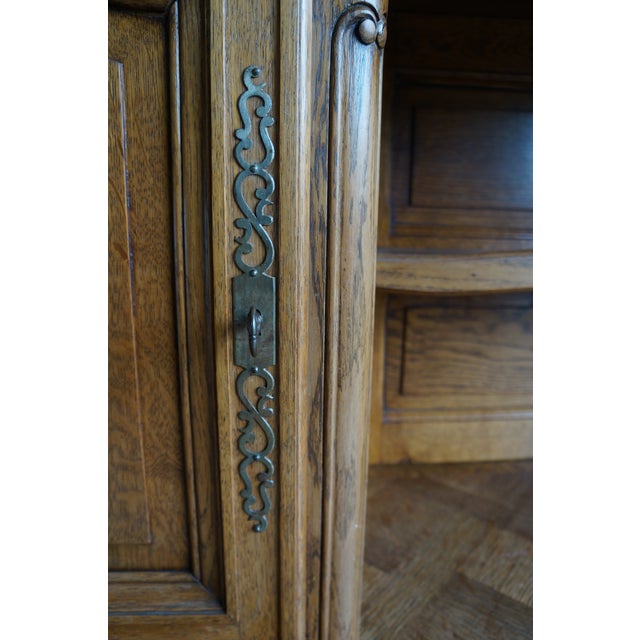 Early 20th Century Antique French Oak China Hutch For Sale - Image 5 of 9