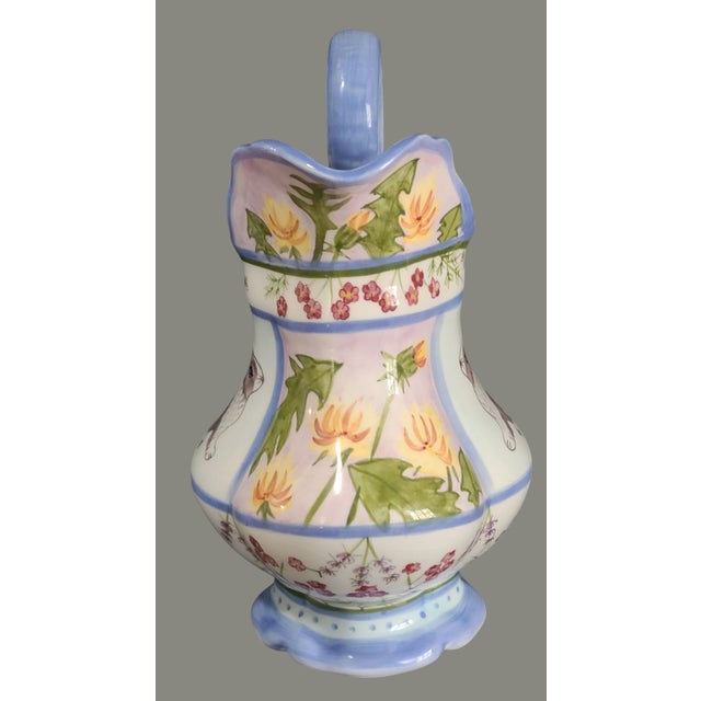 Add a touch of whimsy to your serving collection with the Danna Cullen Zrike Meadow Bunny Rabbit Water Pitcher. This...