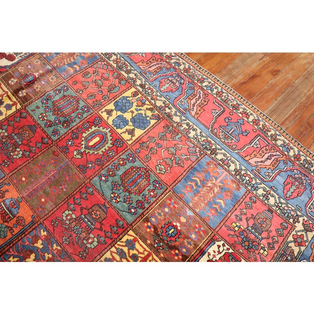 Early 20th Century Zabihi Collection Persian Bakhtiari Garden Box Rug - 10'8" x 13'6" For Sale - Image 11 of 12