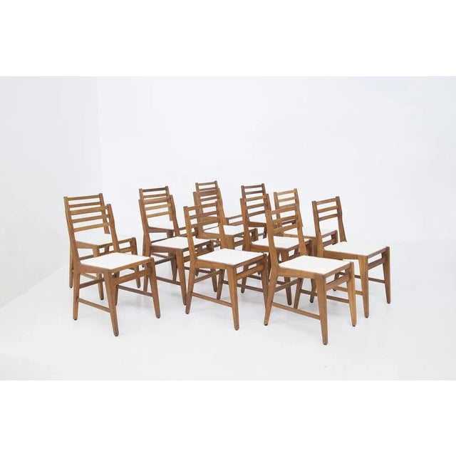 Mid-Century Wooden and Bouclé Chairs by BBPR, 1950s, Set of 12 For Sale - Image 12 of 12