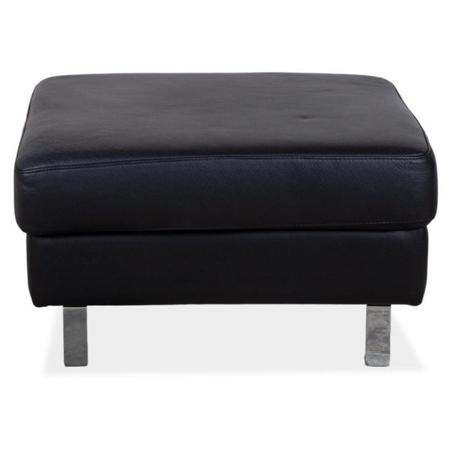 Indivi Set Leather Two-Seater Sofa and Stool in Black by BoConcept, Set of 2 For Sale - Image 16 of 18