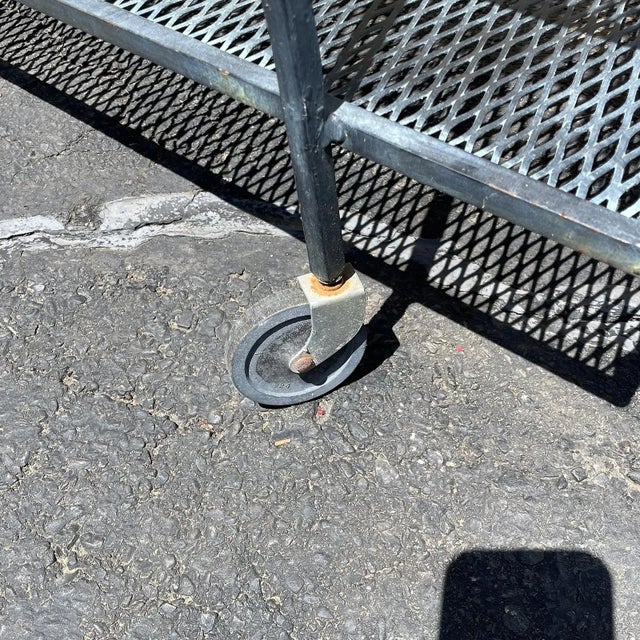 1960s 1960s Mid-Century Modern Black Wrought Iron Tiered Bar Cart, Salterini for Russell Woodard Style For Sale - Image 5 of 8