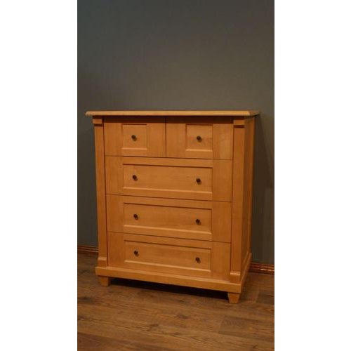 Wood Five-Drawer Linen Chest in Alder For Sale - Image 7 of 9