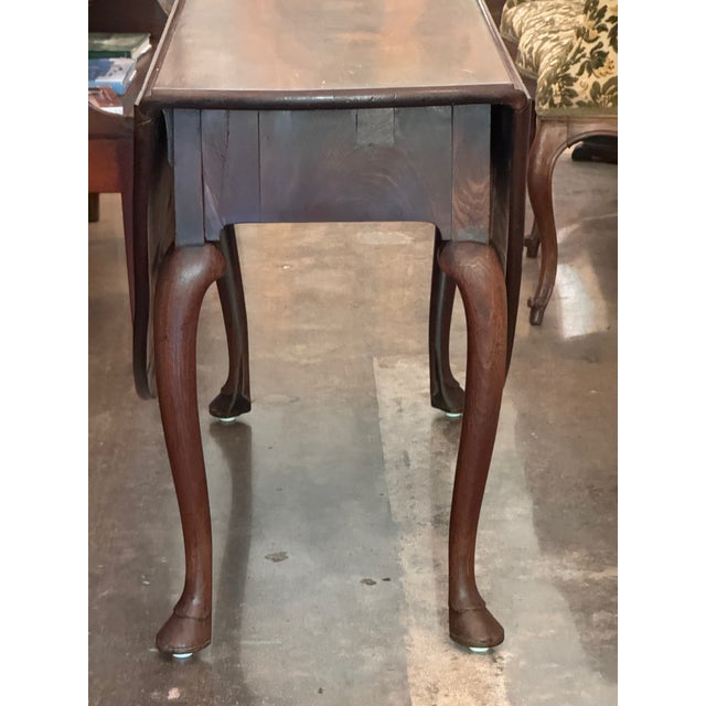 18th Century English Walnut Drop-Leaf Table For Sale - Image 9 of 12