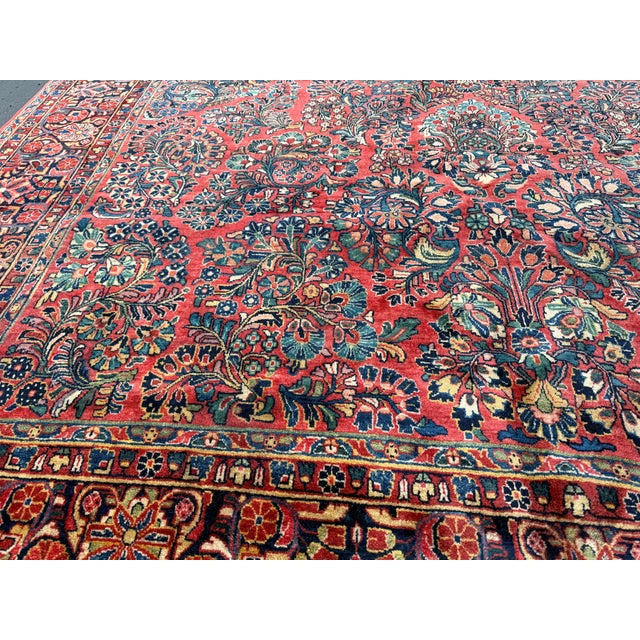 8ft 8in × 12ft Persian Sarouk Area Rug For Sale - Image 15 of 17
