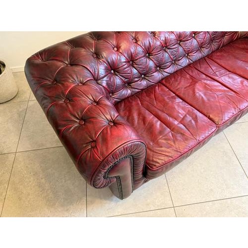 Chesterfield Leather Sofa and Chairs, Set of 3 For Sale - Image 13 of 18