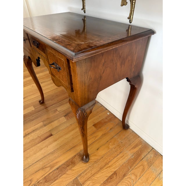 English Georgian Style Burl Lowboy Table or Chest, A Pair For Sale In New York - Image 6 of 8