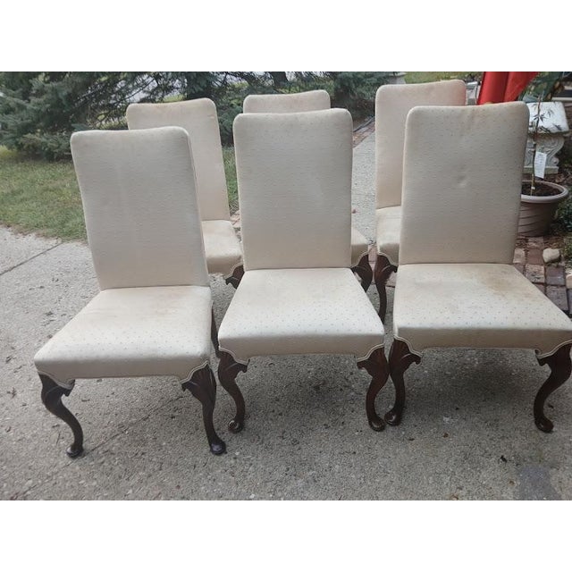 1980s Set of 6 Vintage Hickory Chair Co. High Back Dining Chairs For Sale - Image 5 of 9
