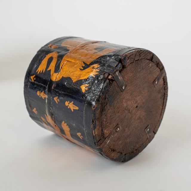 Set of 3 Antique Nepalese Painted Grain Measures For Sale - Image 15 of 15