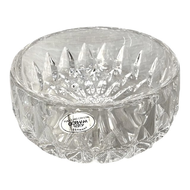 1960s Vintage GorhamFull Lead Cut Crystal Dish For Sale