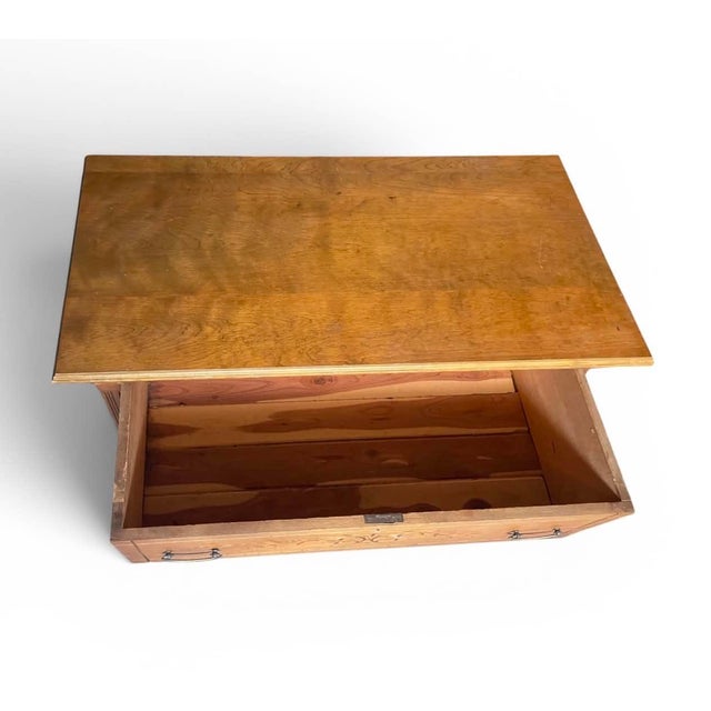 Vintage Victorian Oak and Cedar Eastlake Quilt Chest C. 19th Century For Sale - Image 6 of 7