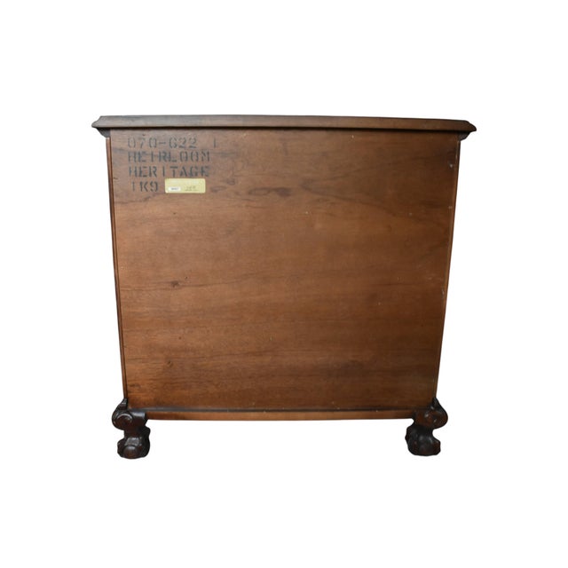 Pair of Drexel Heritage Heirloom Collection Georgian Style Mahogany Nightstands or Chests For Sale - Image 12 of 15