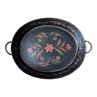 Hand Painted Tole Tray For Sale