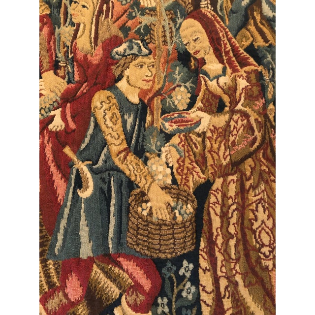 Renaissance Old World Style Figural European Tapestry For Sale - Image 3 of 10