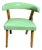 Mid 20th Century Iconic Style Tub Green Vinyl Faux Leather Chair For Sale