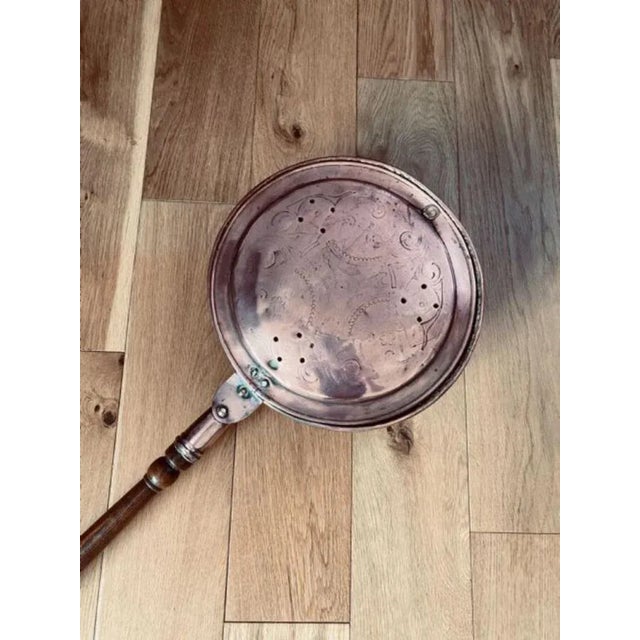 Antique George III Copper Warming Pan, 1800s For Sale - Image 3 of 4