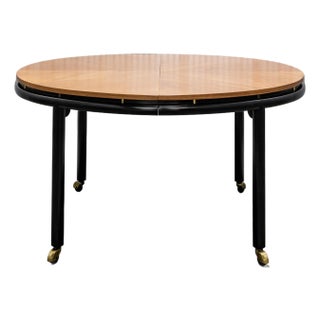 1970s Attributed to Michael Taylor for Baker | Elliptical Extension Dining Table For Sale