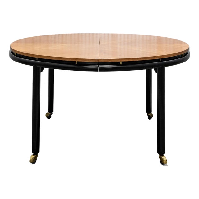 1970s Attributed to Michael Taylor for Baker | Elliptical Extension Dining Table For Sale