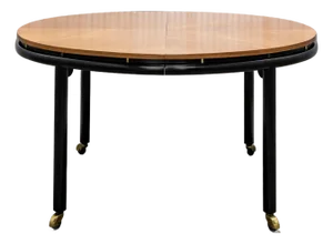 1970s Attributed to Michael Taylor for Baker | Elliptical Extension Dining Table