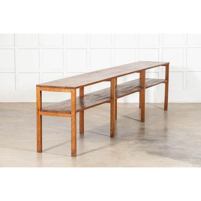 Vintage French Monastery Pine Server Table, 1920 For Sale - Image 12 of 18