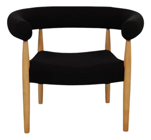 Circle Chair in Black Fabric by Nanna Ditzel
