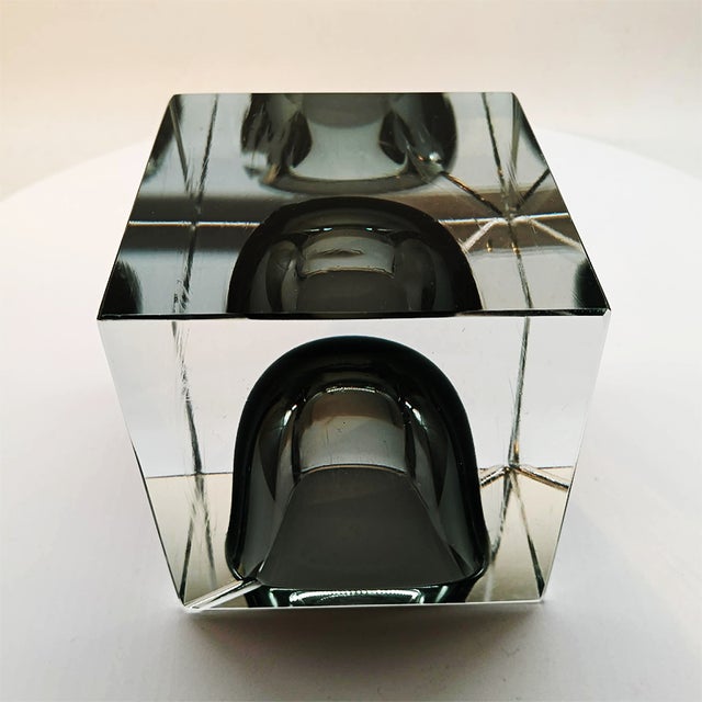 Large Cube Ashtray or Catch-All in Murano Glass by Flavio Poli for Seguso, 1960s For Sale - Image 13 of 17