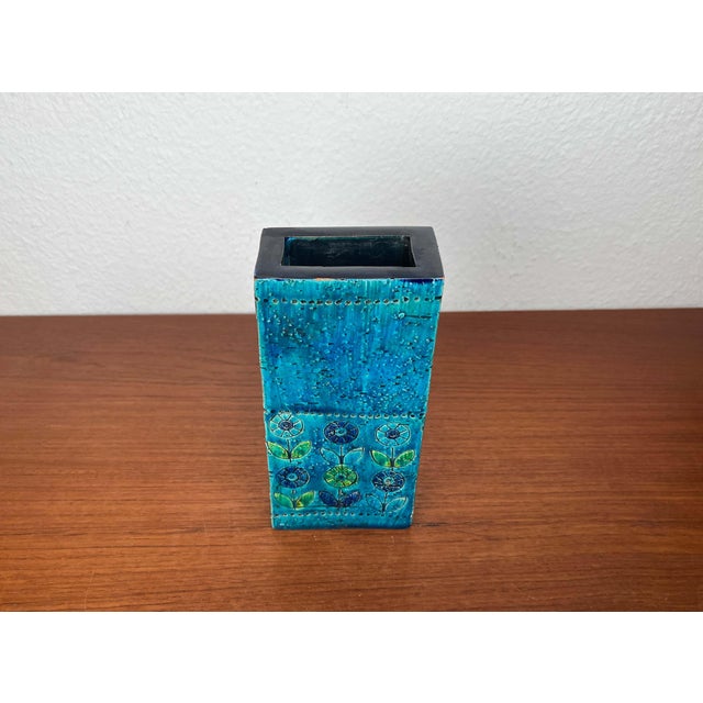 Mid-Century Modern Flower Studio Pottery Block Vase by Aldo Londi for Bitossi, Italy, 1960s For Sale - Image 15 of 18