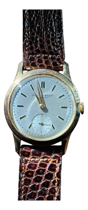 1950s Mid-Century Iwc Calatrava Cal. 88 Solid 14k Gold Manual Wristwatch W/ Box