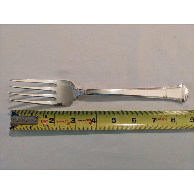 Silver Sterling Silver Tiffany "Windham" Serving Cold Meat Fork, No Monograms For Sale - Image 8 of 11