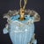 Mid‑Century Murano Glass Chandelier in Celeste Blue Floral Venetian Style in the Manner of Seguso Vetri d'Arte For Sale In Chicago - Image 6 of 18