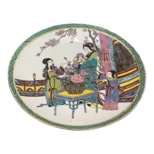 Hand Painted Chinoiserie Plate