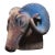 Vintage Monumental Modernist Raku Fired Ceramic Ram’s Head For Sale