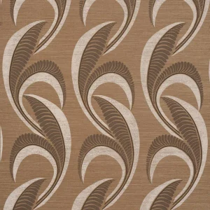 SAMPLE - Schumacher Banana Leaf Sisal Wallpaper In Mocha