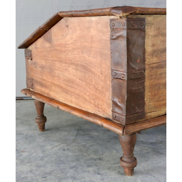 19th Century Spanish Childrens Lift Top Writing Desk For Sale - Image 9 of 11