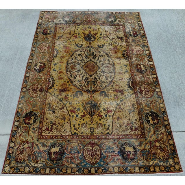 1920s Antique Hand Knotted Agra Rug 8'9"x 12'7" For Sale - Image 13 of 13
