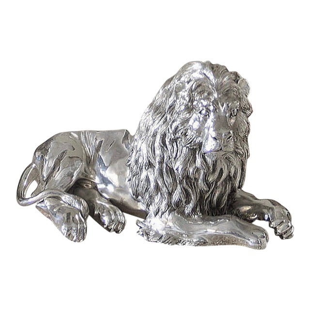 Italian Sterling Silver Lion Sculpture Chairish
