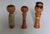 Brown Vintage 1960s Japanese Miniature Kokeshi Dolls - Articulated Wooden Trio For Sale - Image 8 of 18