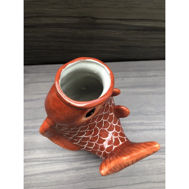 Add a vibrant touch of Asian-inspired elegance to your home with this **Vintage Chinese Porcelain Hand Painted Koi Fish...