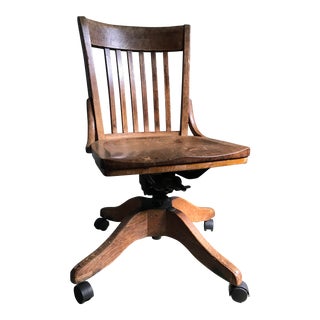 Original Marble & Shattuck Co. Oak Office Chair For Sale