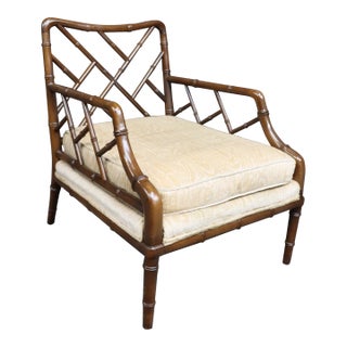 Baker Bamboo Lounge Chair For Sale