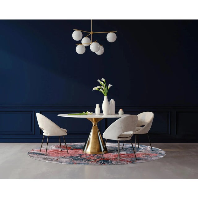 Glacial Haven Rug inn Hand-Knotted Wool and Viscos by Murano Shutters, in New conditions. Designed from 2000