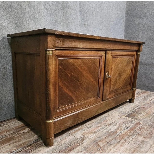 Empire period solid oak sideboard converted into a shop counter on the back Charming antique Empire period solid wood...
